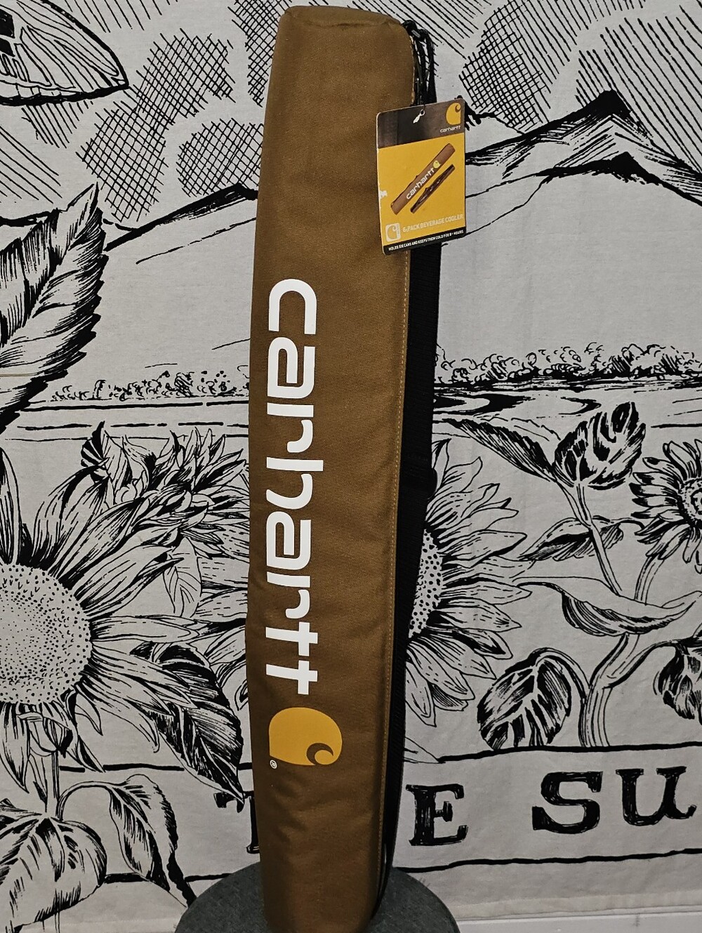 NWT Carhartt Beverage Sling Insulated Cooler Tan 6 Pack